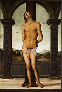 ÍMÃ SÃO SEBASTIÃO NA COLUNA - PIETRO PERUGINO