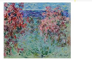POSTAL MONET - LA MAISON DANS LES ROSES