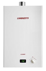 Aquecedor de água a Gás - Lorenzetti LZ 800 EF - Gás Natural - Exaustão Forçada - Vazão 8,0L