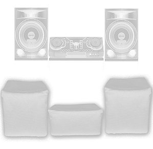 Kit 3 Capas Pra Mini System LG Cl87 Impermeável Preta Uv