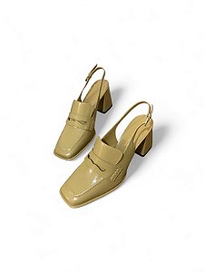SAPATO PAULA T VERNIZ BEGE