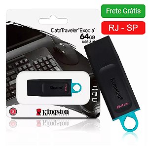 Pen Drive DataTraveler Exodia 64GB Kingston - USB 3.2 - DTX/64GB