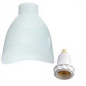 Kit Globo Luminária Plástico Para Ventilador De Teto Universal Venti-Delta