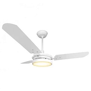 Ventilador de Teto Valen Branco Led 18w Branco Quente Motor Grande 3 Pás Ventex