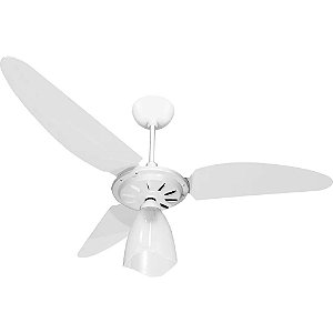 Ventilador de Teto Aura 3 Pás Brancas Motor Grande Linha Litoral 150w Ventex