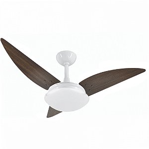 Ventilador de Teto Infinity 2012 Plus Branco 3 Pás Tabaco