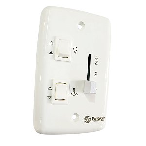 Chave Controle para Ventiladores de Teto Deslizante com 1 Tecla Luz Bivolt