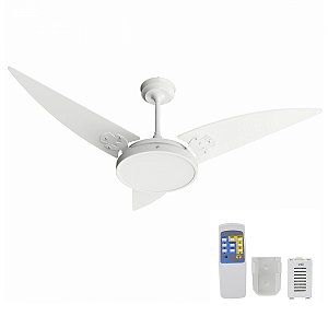 Ventilador de Teto Class 2004 Infinity Branco Led 24w Branco Frio 3 Pás com Controle Remoto