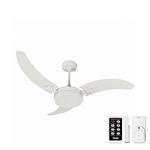 Ventilador de Teto Soft Infinity 2002 Branco Led 18w Branco Frio 3 Pás com Controle Remoto