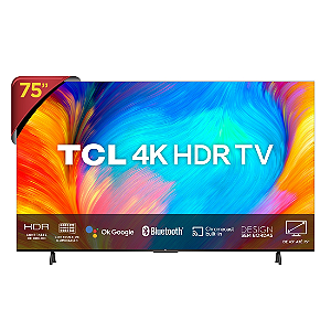 Smart Tv 75 TCL P635 4K UHD GOOGLE TV com Wi-Fi dual band e bluetooth integrados, Google Assistant