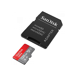 Cartão de Memória MicroSDXC 128GB Sandisk 100mb/s A1 classe 10