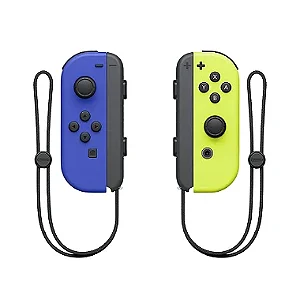 Controle Joy-Con Nintendo Switch Azul e Amarelo Neon