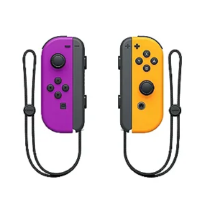 Controle Joy-Con Nintendo Switch Roxo e Laranja Neon