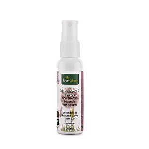 Desodorante Natural de Aloe, Gerânio, Lavanda e Ylang Ylang spray - Livealoe 60ml
