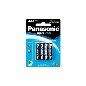 Pilha Comum AAA Palito Panasonic - 4 Peças