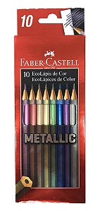 EcoLápis de Cor Metallic - Faber Castell 10 Cores