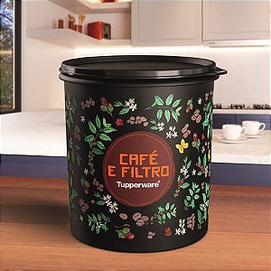 Tupperware Caixa Café e Filtro 3,7 Litros Floral