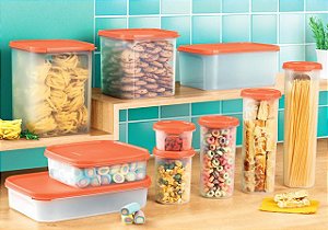 Tupperware Conjunto Modulares PDA Laranja