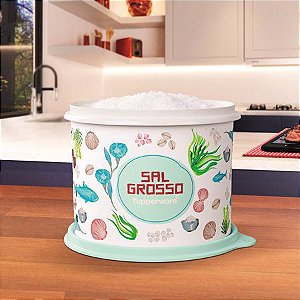 Tupperware Caixa de Sal Grosso 1,3kg Floral