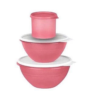 Tupperware Kit Tigela Maravilhosa Rosa Puce