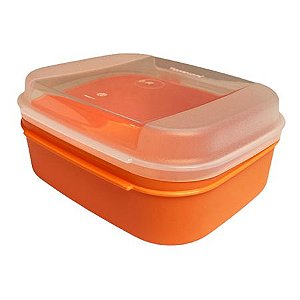 Tupperware Visual Box Pequeno Laranja 1,1 Litros