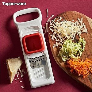 Tupperware Super Chef Mini Ralador Branco e Vermelho