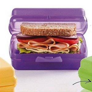 Tupperware Porta Sanduíche Quadrado Roxo