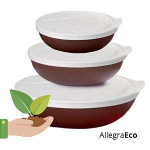 Tupperware Kit Tigela Allegra Eco 3 Pecas