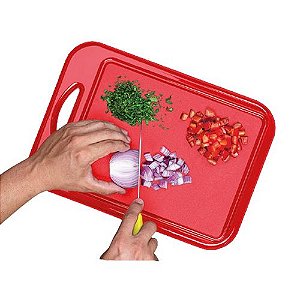 Tupperware Tábua de Corte Vermelha Policarbonato