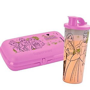 Tupperware Kit Tupper Snack Grande e Copo Princesas