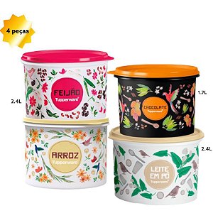 Tupperware Caixa Floral Kit 4 Pecas