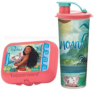 Tupperware Kit Moana Copo com Bico e Snack Pequeno