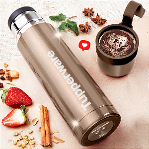 Tupperware® Garrafa Térmica Duo Tup 500ml Chocolate