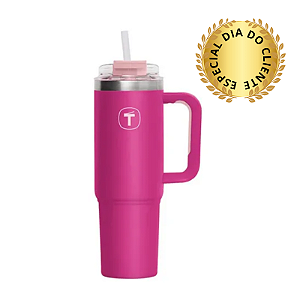 Tupperware® Copo Térmico Big T com Canudo 1,1L Pink