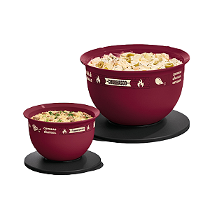 Tupperware Kit Tigela Murano 2 Peças 550ML e 2,5L Sabor Na Brasa Churrasco