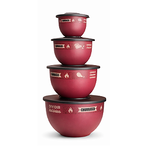 Tupperware Kit Tigela Murano Sabor na Brasa 4 peças