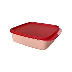 Tupperware Basic Line 550ml Com Divisórias Salmão