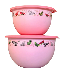 Tupperware Kit Tigela Murano Borboletas 2 Pecas