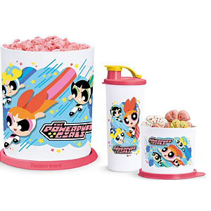 Tupperware Kit Meninas Super Poderosas 3 peças
