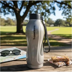 Tupperware Eco Tupper Garrafa Termica 550ml Metalizada (Prata/Cinza)