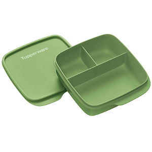 Tupperware Basic Line 550ml Com Divisórias Verde