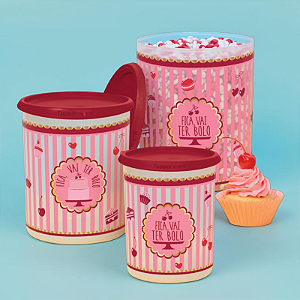 Tupperware Kit Instantaneas Fica Vai Ter Bolo 3 pecas