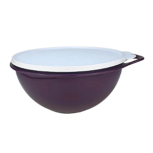 Tupperware Tigela Criativa 3 Litros Roxa Tampa Branca