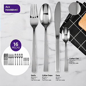 Tupperware Talheres Aço Inox Kit 16 Pecas