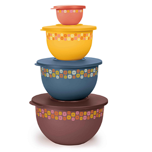 Tupperware Kit Tigela Murano 80 Anos 4 Pecas