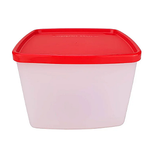 Tupperware Jeitoso 800ml Base Translucida e Tampa Vermelha