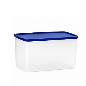 Tupperware Espaçosa 3 Litros Base Leitosa Tampa Azul