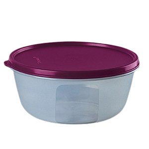 Tupperware Tigela Visual 1,5 Litros Base Transparente e Tampa Roxa