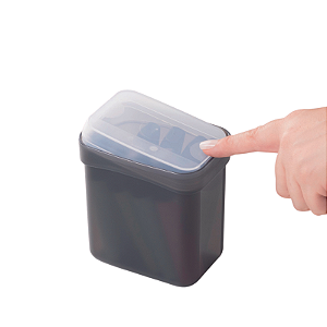 Tupperware Organizador Retangular Medio 450ml Preto
