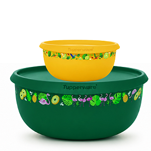 Tupperware Kit Tigela Toque Mágico Tropical 550ml + 4,3L